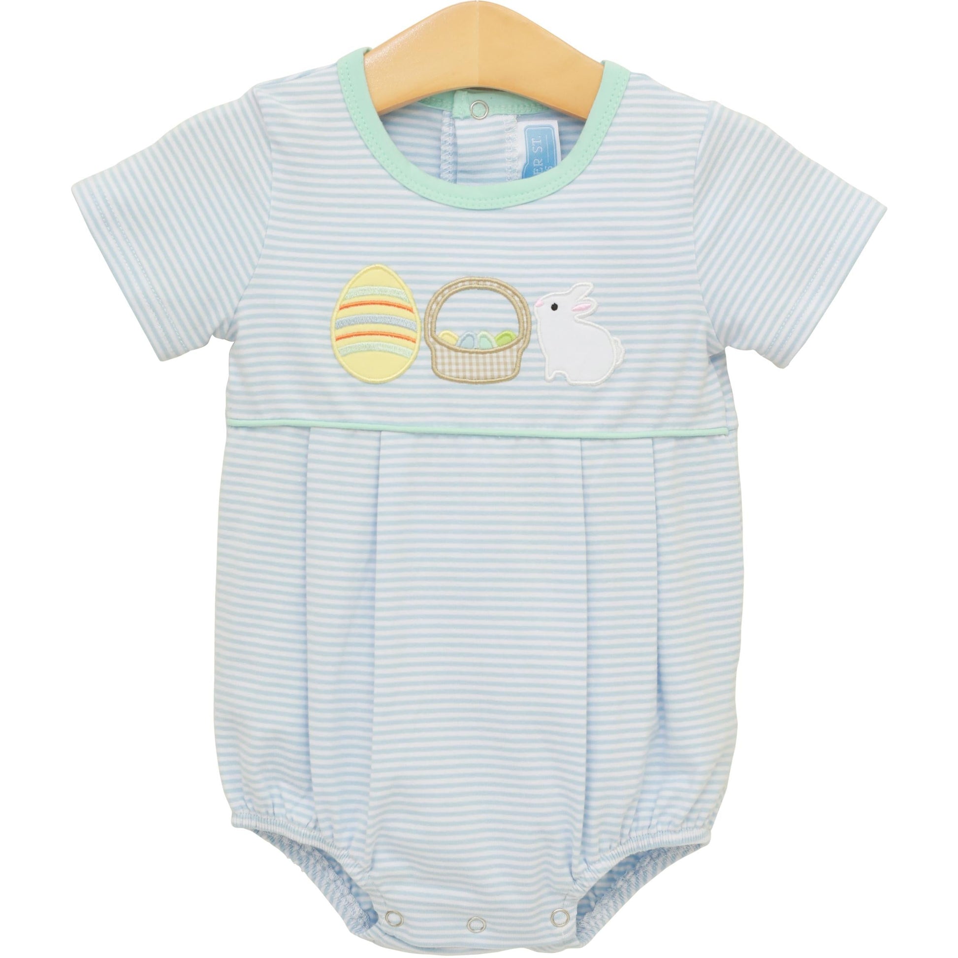 Trotter Street Kids Bunnies & Baskets Bubble - Blue - Persnickety Shop