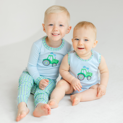 Tractor Tales Applique Long Pajamas: 2T - Persnickety Shop