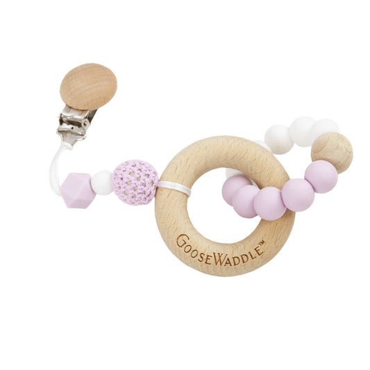 Wooden and Silicone Teether - Lavender - Persnickety Shop