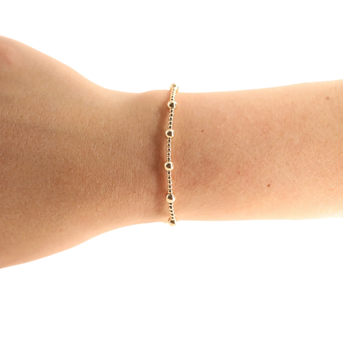 Beaded Blondes June Bracelet in Gold 6.75 inch
