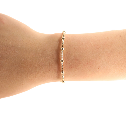 Beaded Blondes June Bracelet in Gold 6.75 inch