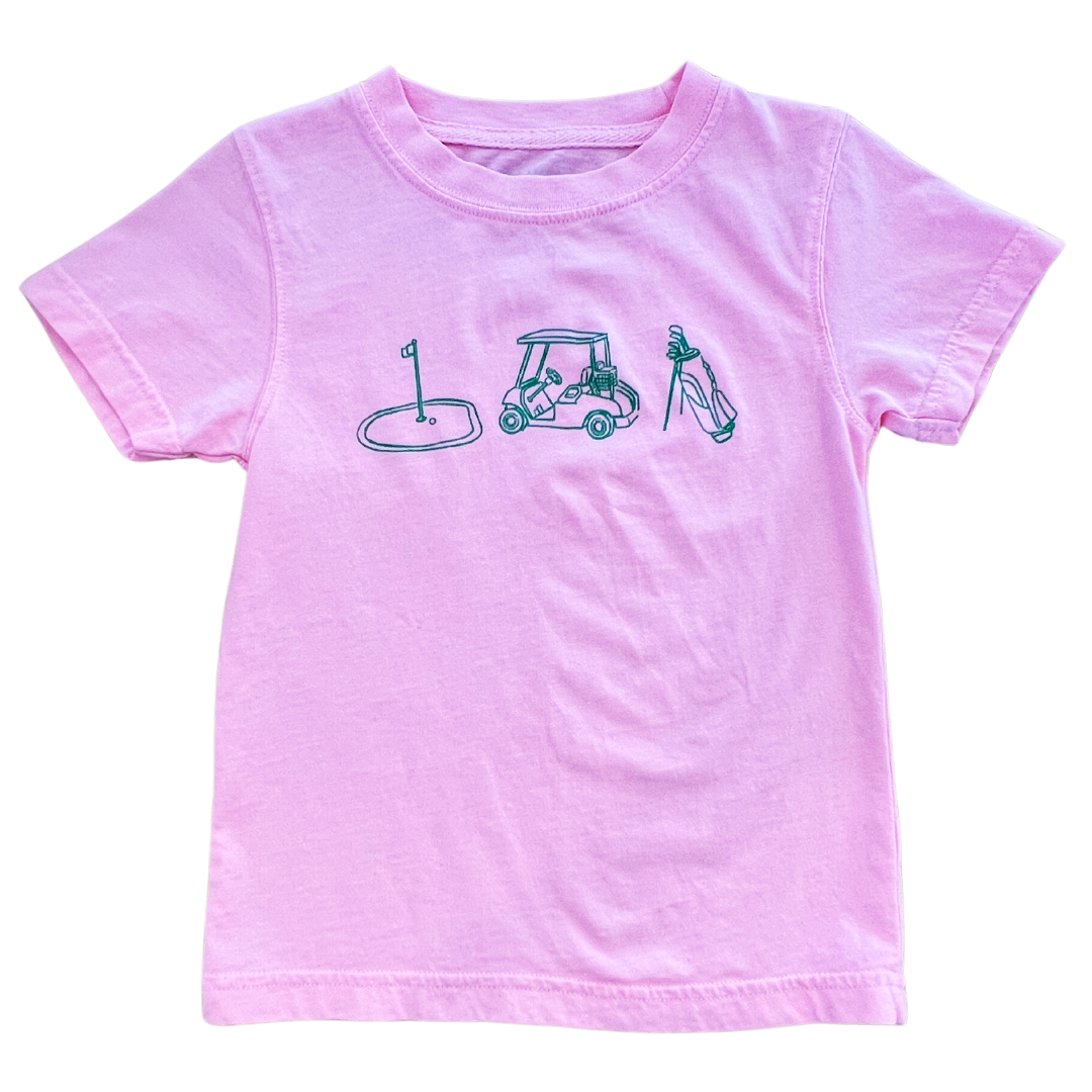 Short-Sleeve Pink Golf Trio T-Shirt **PRE SALE**