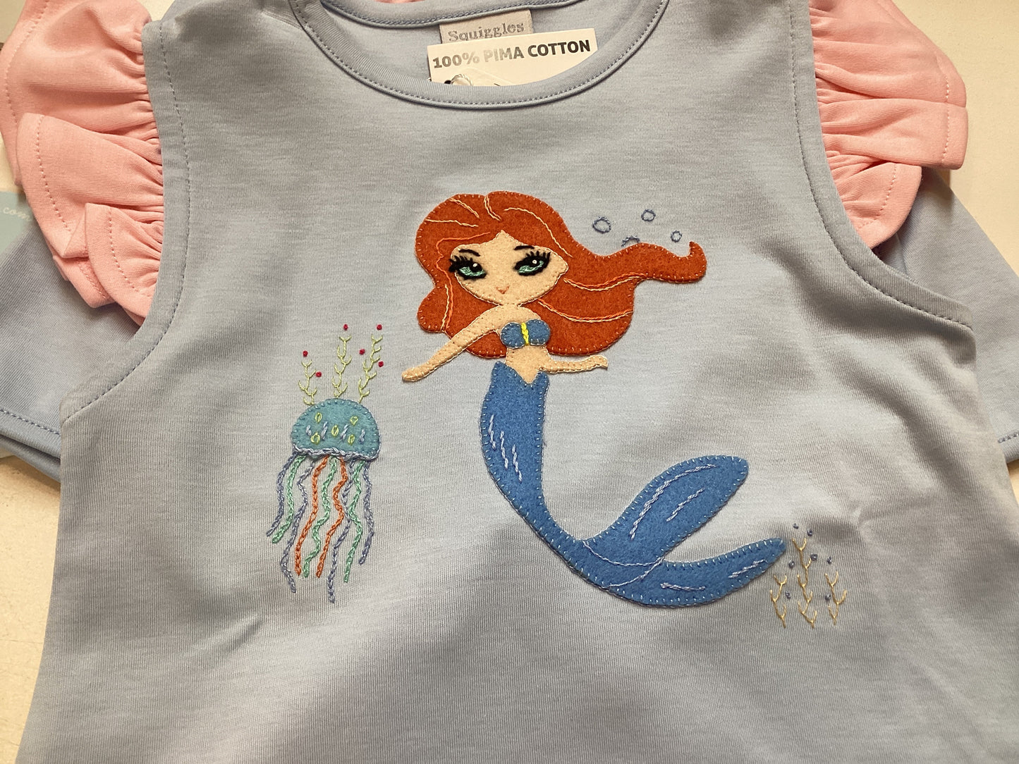Squiggles Mermaid Athletic Short & Ruffle Top