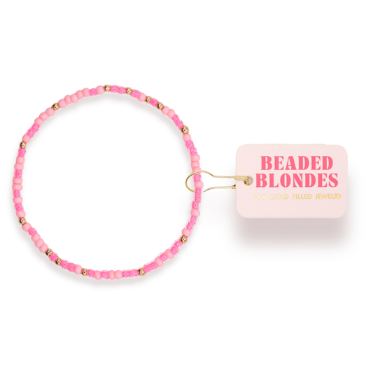 Hot Pink Sprinkle Bracelet (Kids Size)
