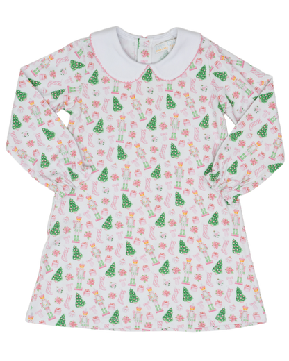 Presley Kait Preppy Christmas Long Sleeve Dress: 5 - Persnickety Shop