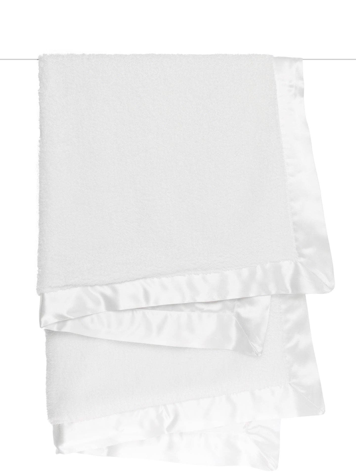 Chenille Satin™ Baby Blanket: Blue