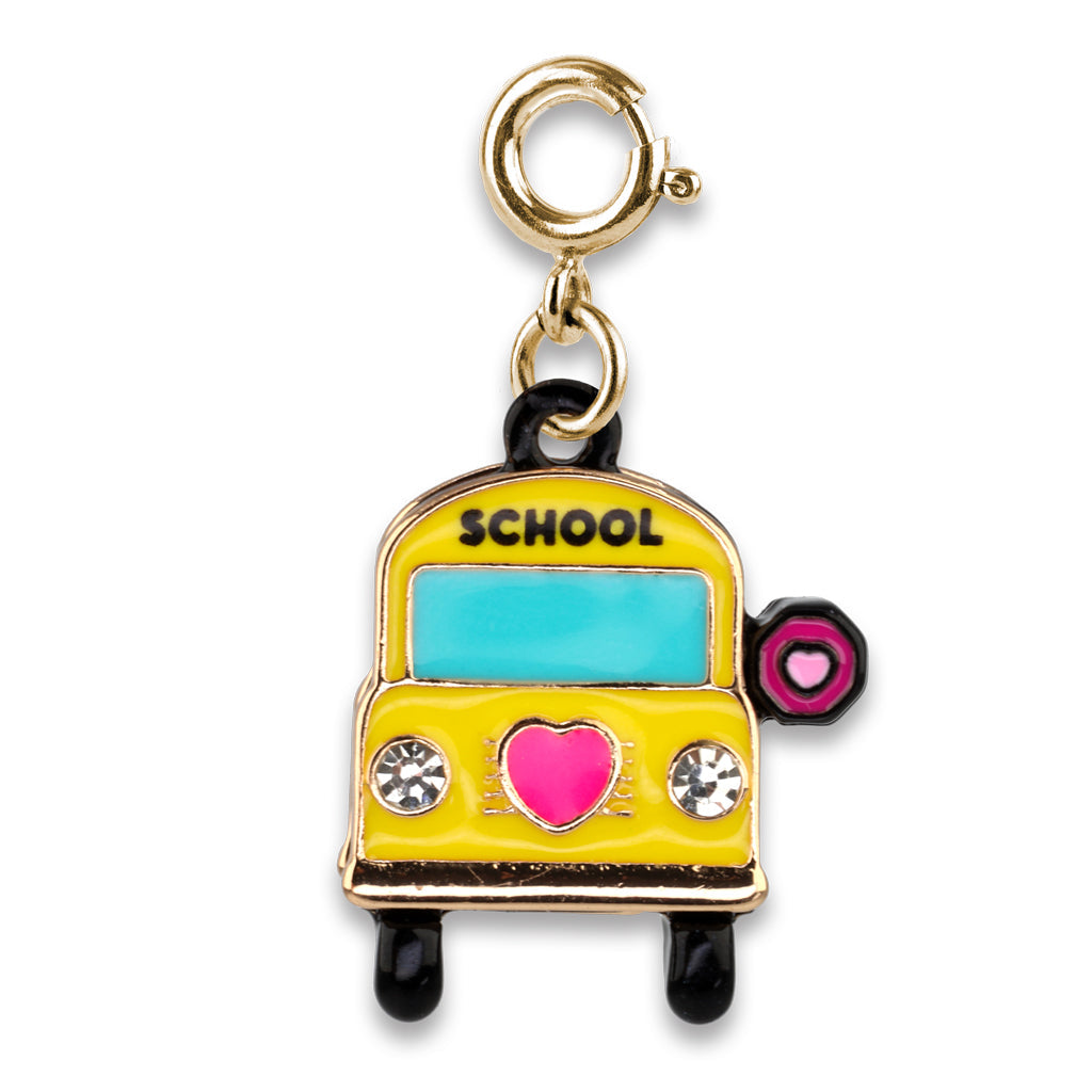 Gold School Bus Charm - Persnickety Shop