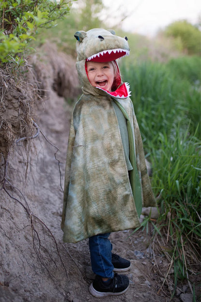 Great Pretenders Grandasaurus T-Rex Cape With Claws, Green, Size 4-6