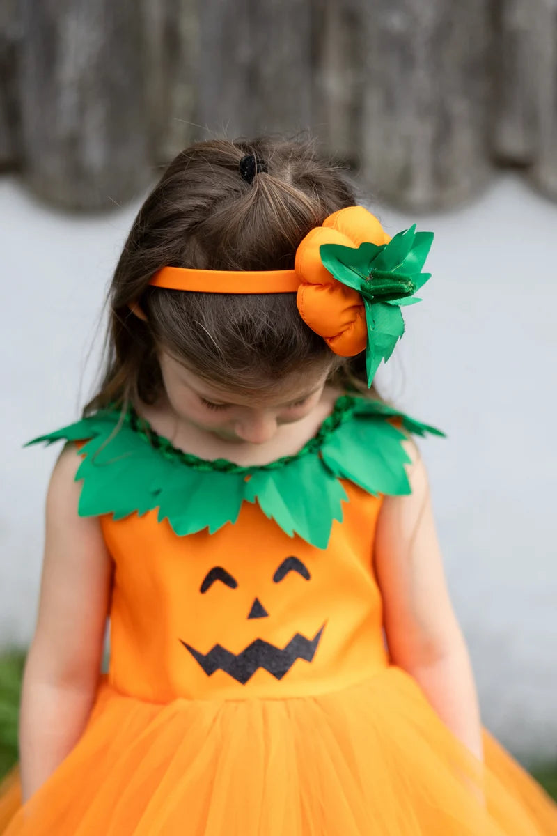 Great Pretenders Pumpkin Patch Princess Dress with Headband