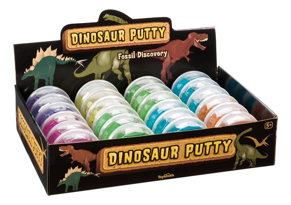 Dinosaur Fossil Putty, Reusable, Tactile, 3.5" Container