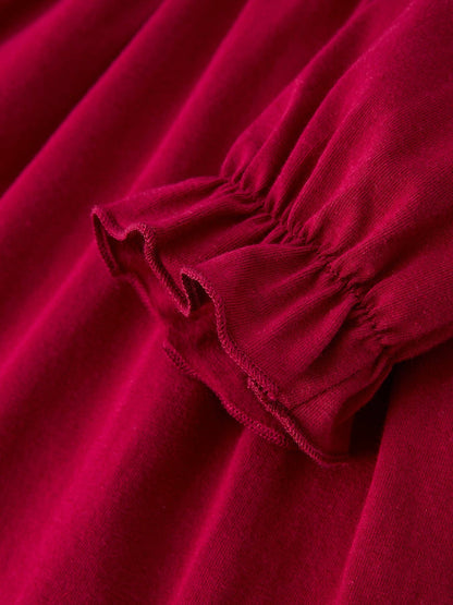 Christmas Smocking Embroidered Girls Dress with Green Plaid Bow: 4 - Persnickety Shop