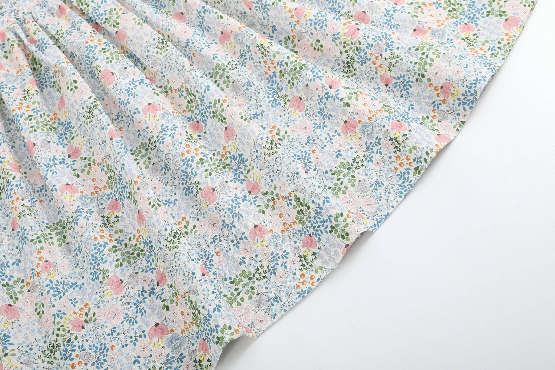 Pink Floral Print Smocked Flutter Dress - Persnickety Shop