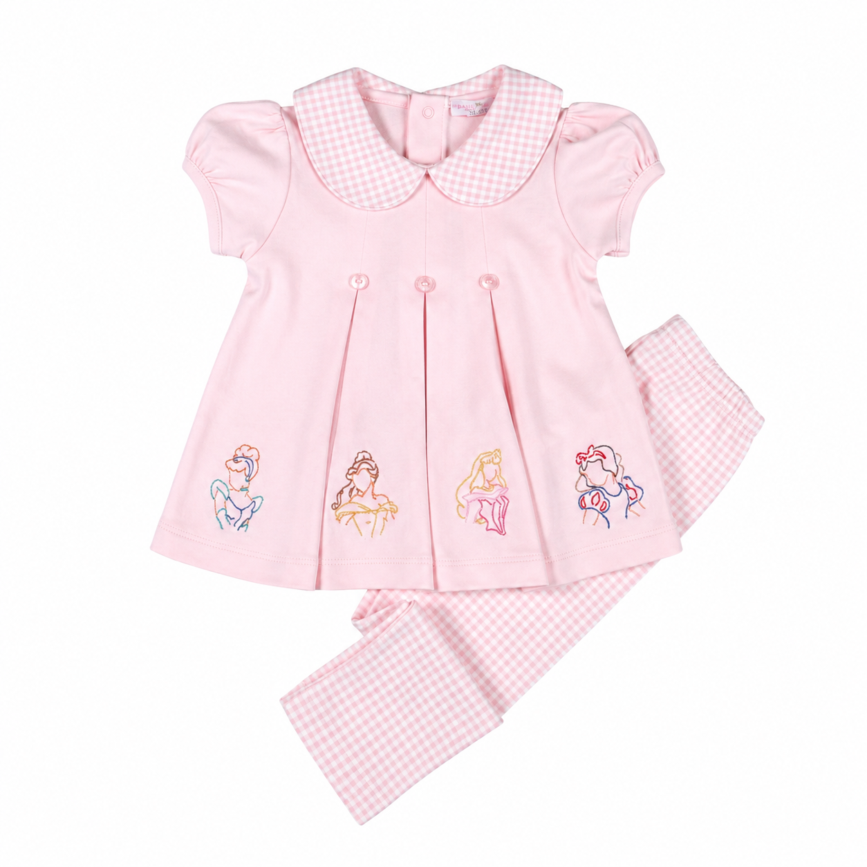 Baby Loren Pink Royal and Charm Pima top set