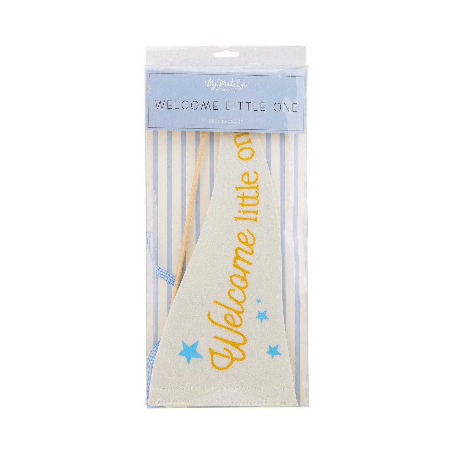 BAB1116 - Welcome Little One Blue Pennant - Persnickety Shop