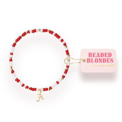 Alabama Logo Charm Bracelet on Color: Extended 7.25 Inch