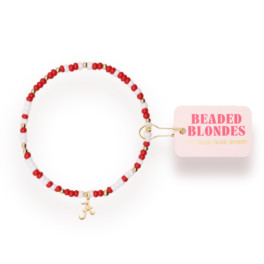 Alabama Logo Charm Bracelet on Color: Extended 7.25 Inch