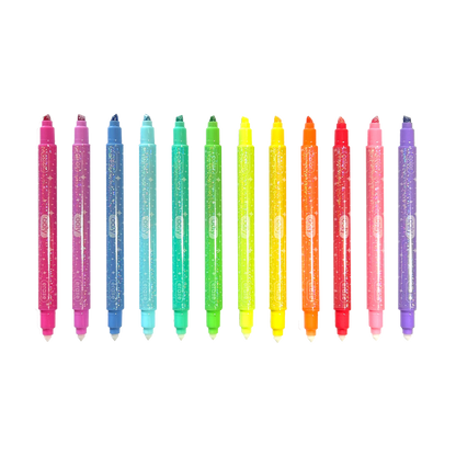 Ooly Make no Mistake! Glittery Erasable Markers - Set of 12