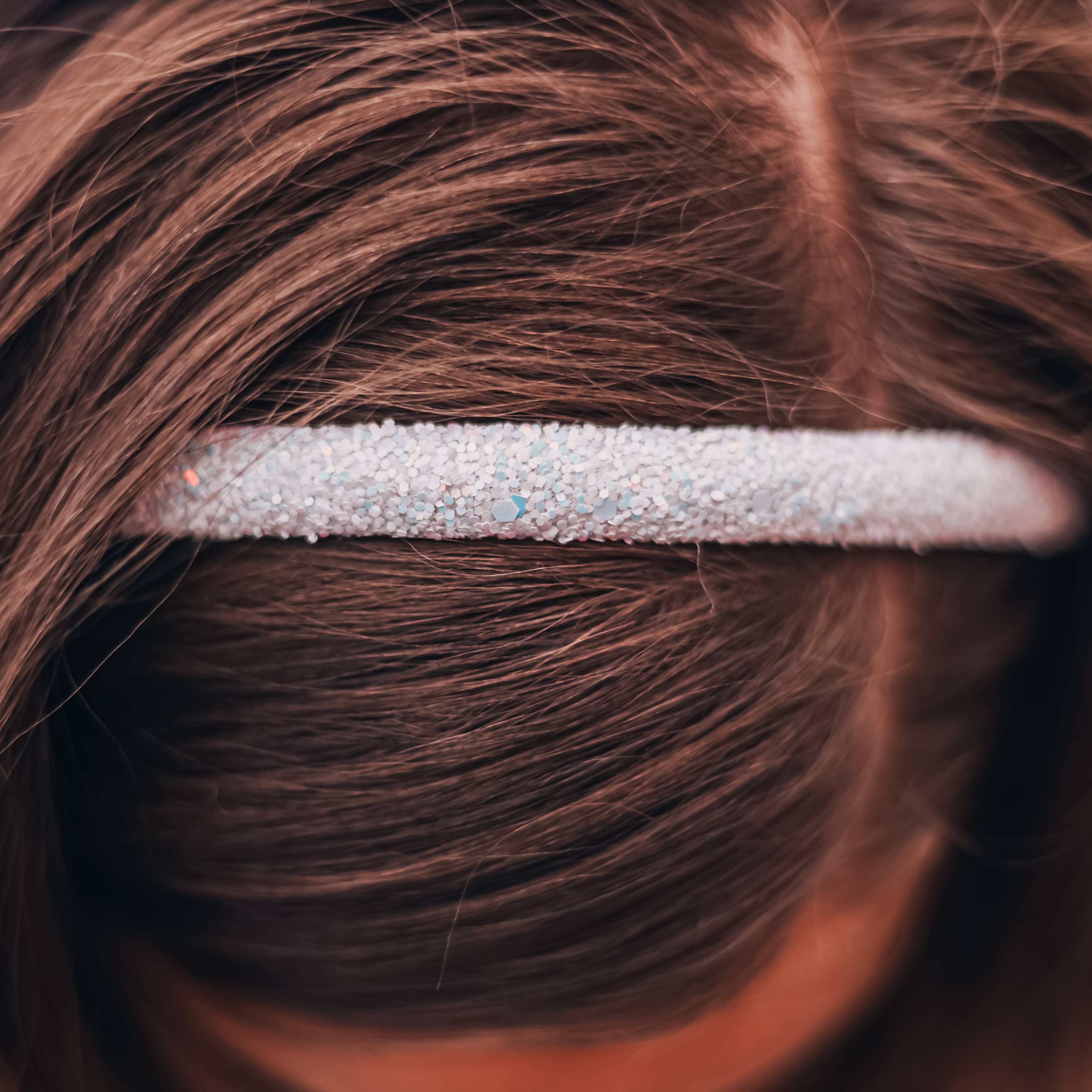 Thin Glitter Headband - Padded Hair Bands: Pink