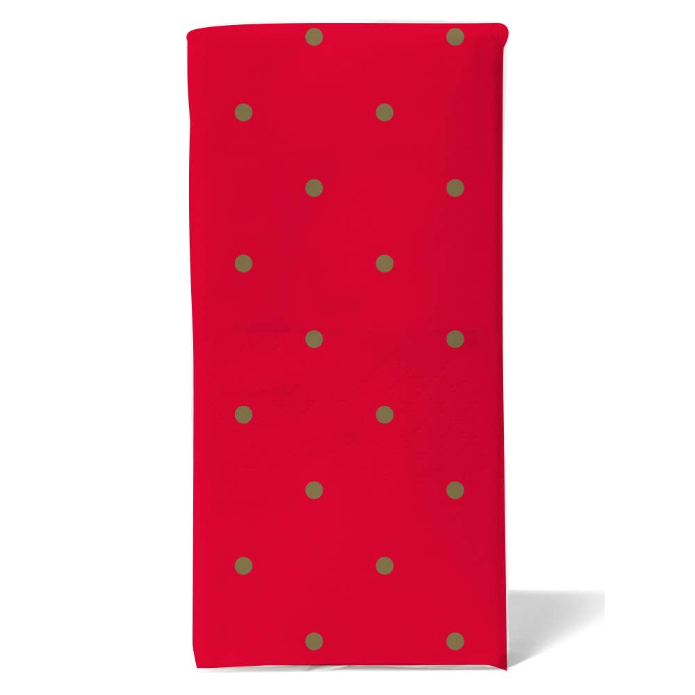 Pocket Tissue - Red and Gold Dot Pattern - Persnickety Shop