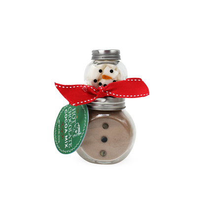 2 Stack Glass Jar - Snowman Cocoa Set: Assorted - 6 of Each - Persnickety Shop