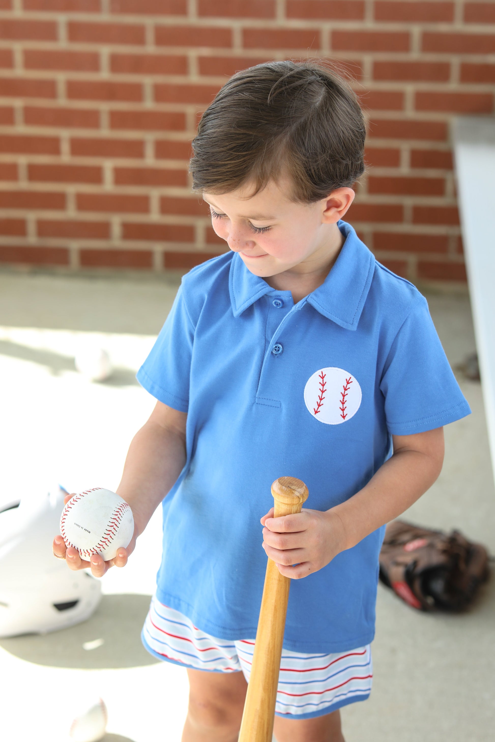 Trotter Street Kids Play Ball Polo Short Set - Persnickety Shop