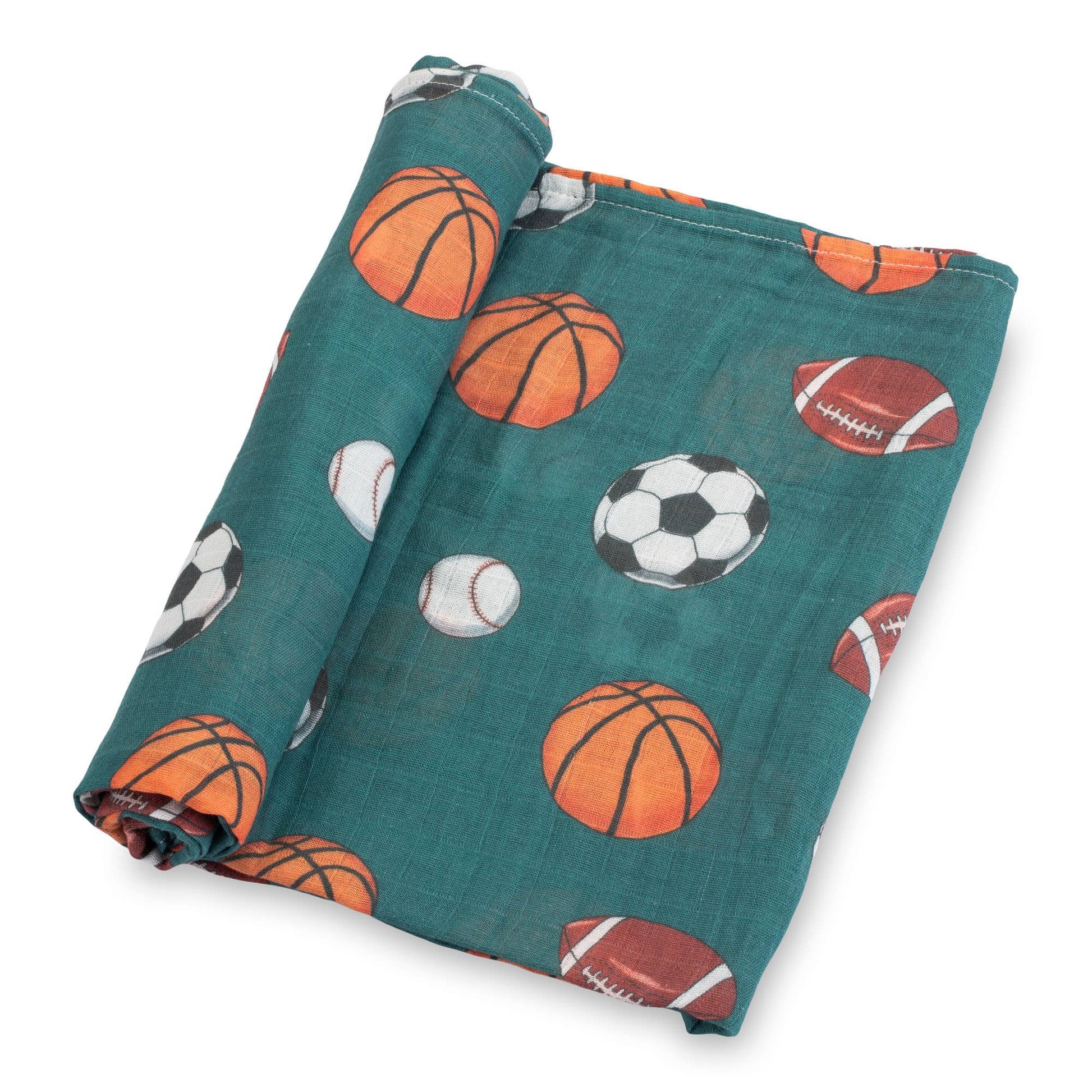 Little Athlete Sporty Theme Baby Swaddle Blanket - Persnickety Shop
