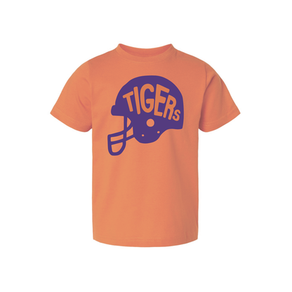 Clemson Tigers Girl's T-Shirt Helmet Orange + Purple - Persnickety Shop