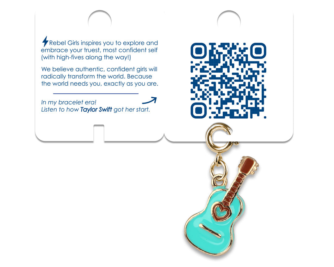 Gold Rebel Girls Guitar Charm - Persnickety Shop