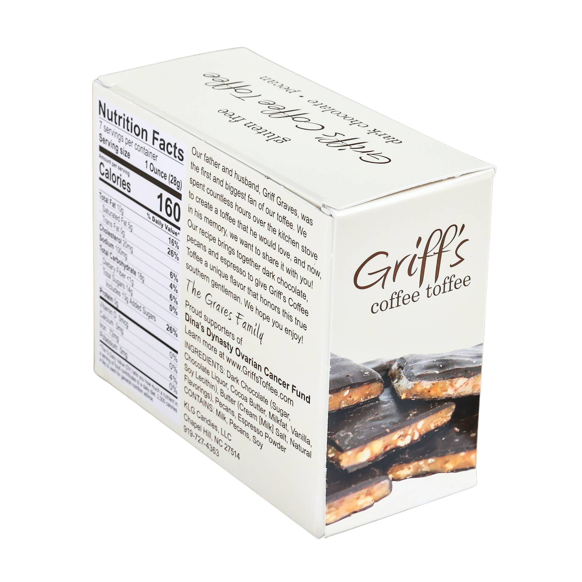 Griff's Coffee Toffee - 7oz Dark Chocolate Toffee - Persnickety Shop