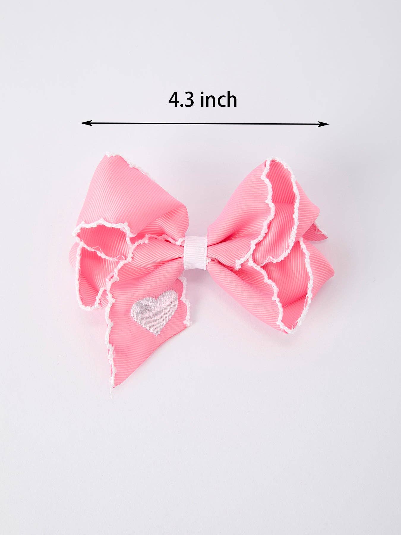 Heart Pink Bow Hair Clip - Persnickety Shop