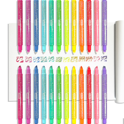 Ooly Make no Mistake! Glittery Erasable Markers - Set of 12