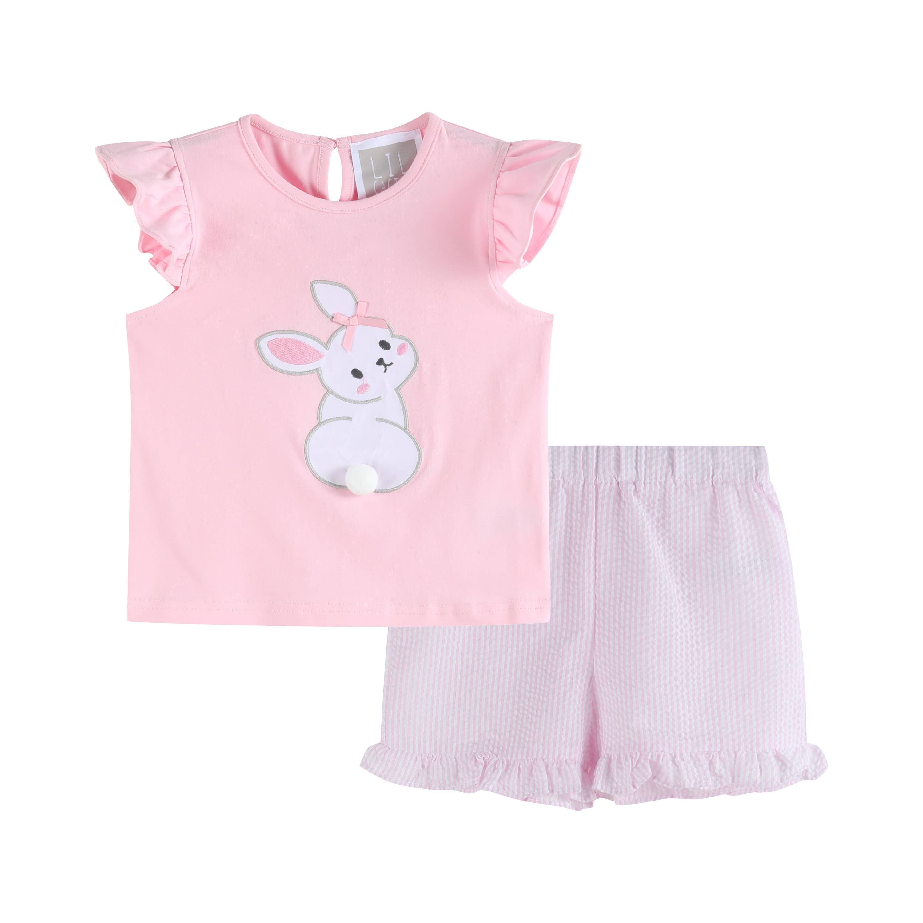 Pink Bunny T-Shirt and Shorts Set: 4T