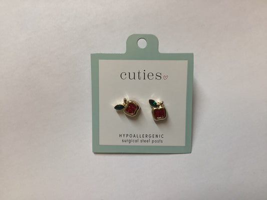 Earrings-Gold apples