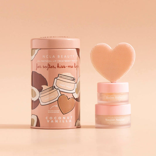 NCLA Beauty Coconut Vanilla Lip care set + Lip Scrubber