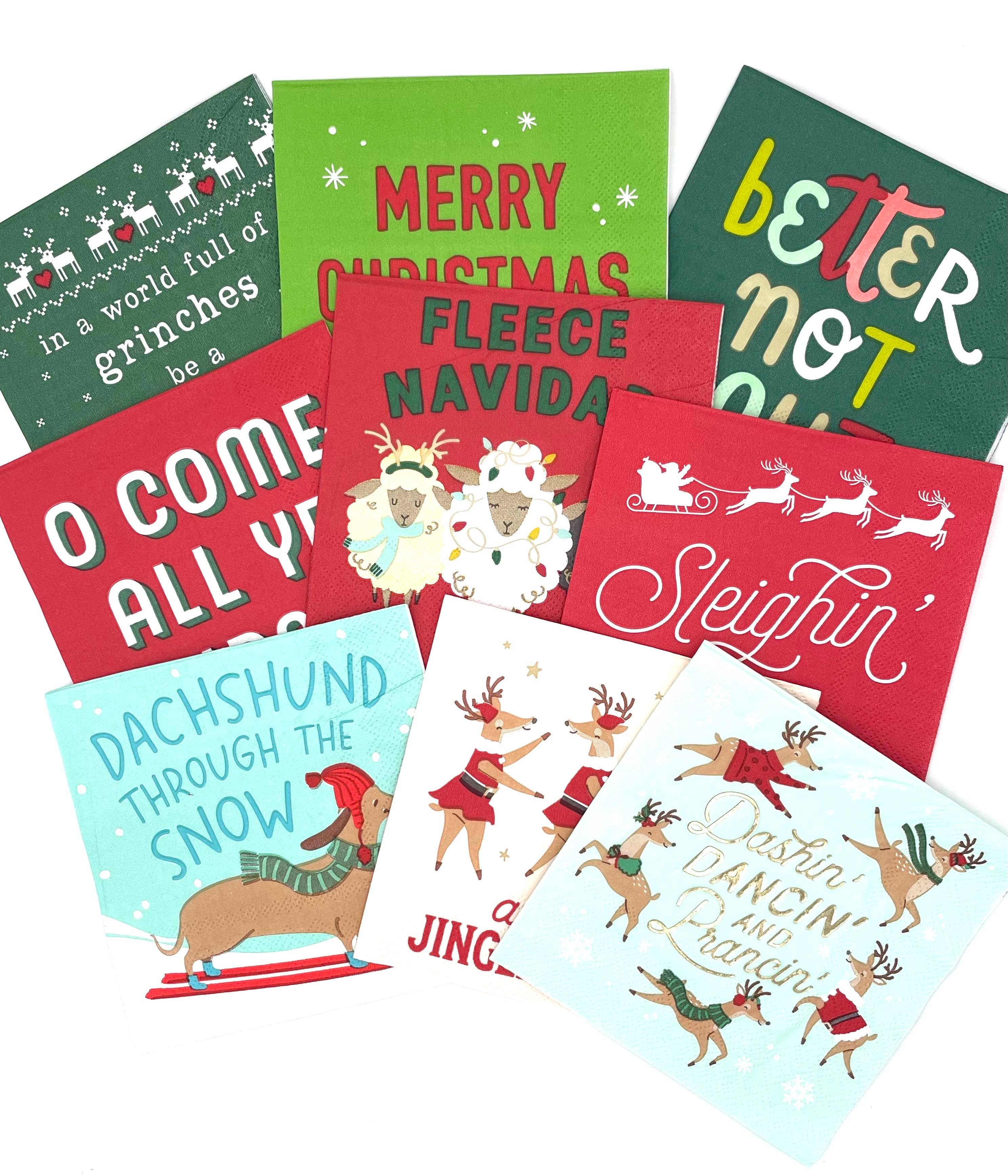 Funny Christmas Cocktail Napkins | Jingle Ladies - 20ct: Default Title - Persnickety Shop