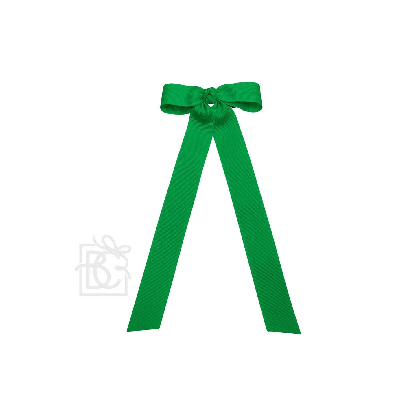 FLAT BOW W/ 7" STREAMERS ON ALLIGATOR CLIP: 3.5" W/ 7" Streamers / RED - Persnickety Shop