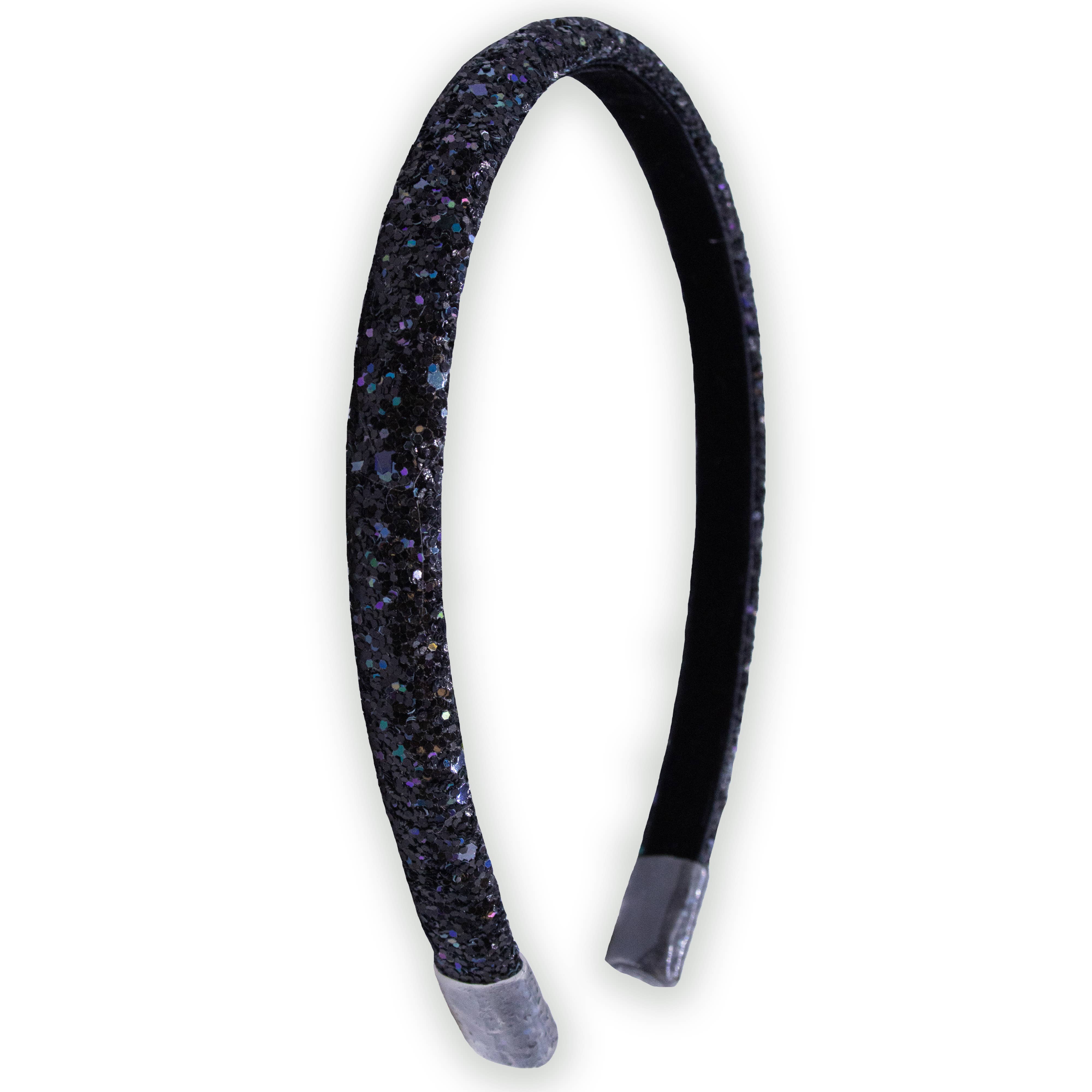 Thin Glitter Headband - Padded Hair Bands: Gold