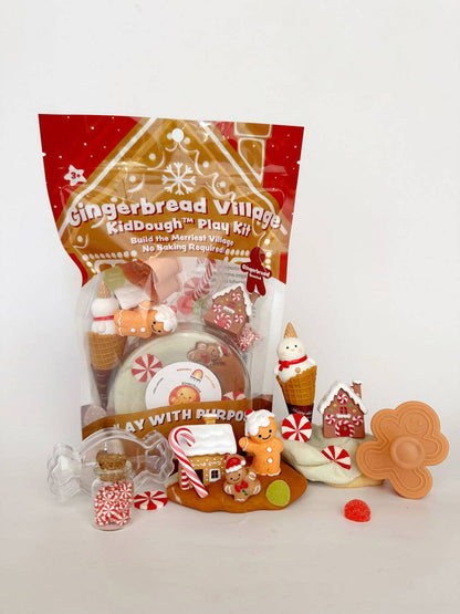 GINGERBREAD VILLAGE KIDDOUGH PLAY KIT
