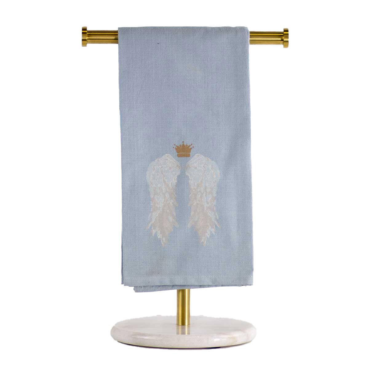 Crown Jewel Wings Hand Towel    Ice/Gray/Gold   20x28