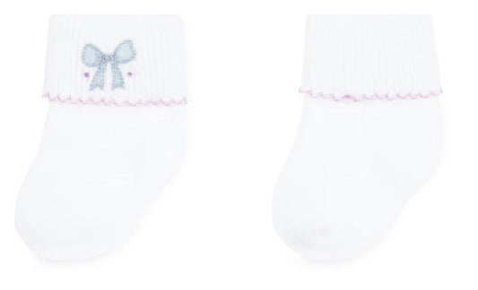 Magnolia Baby Evelyn's Classics Hand-Embroidered Socks - Persnickety Shop