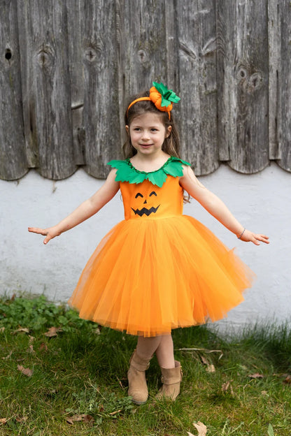 Great Pretenders Pumpkin Patch Princess Dress with Headband