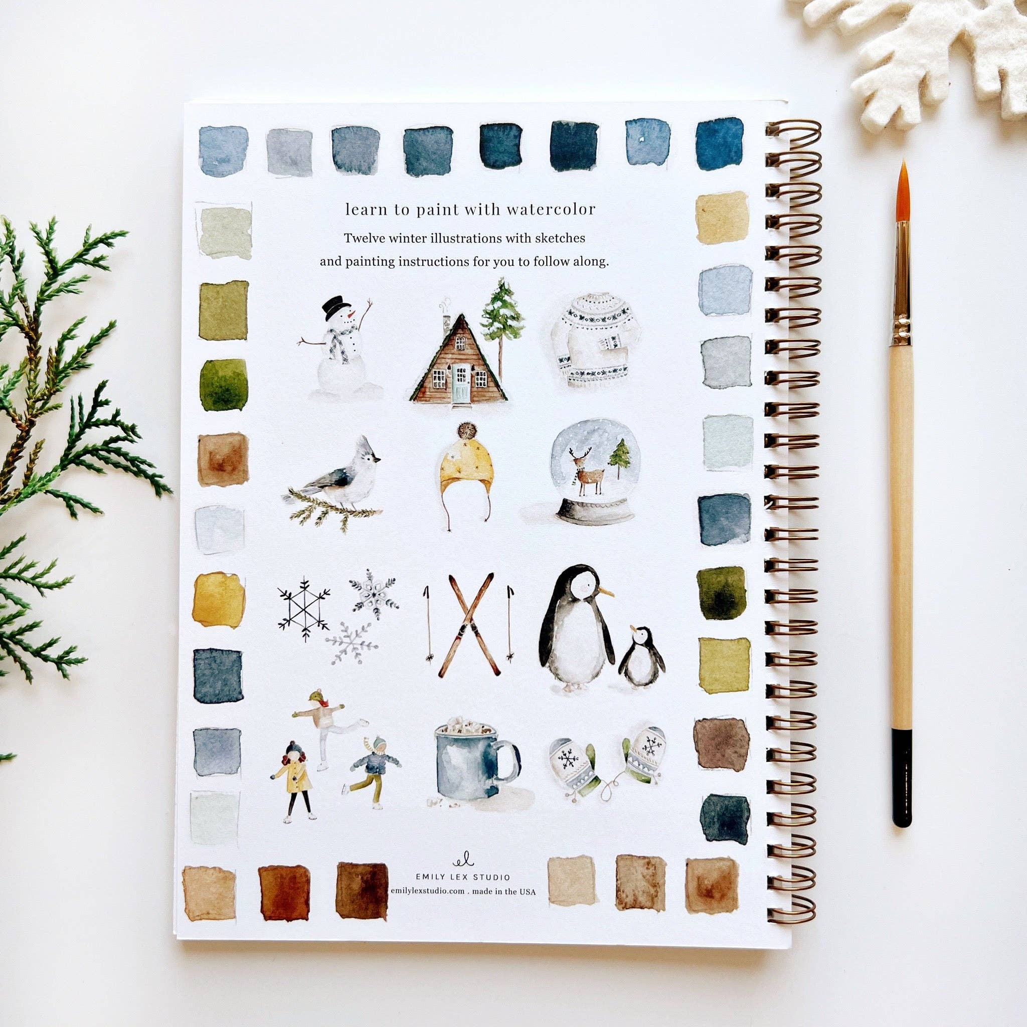 Winter watercolor workbook - Persnickety Shop