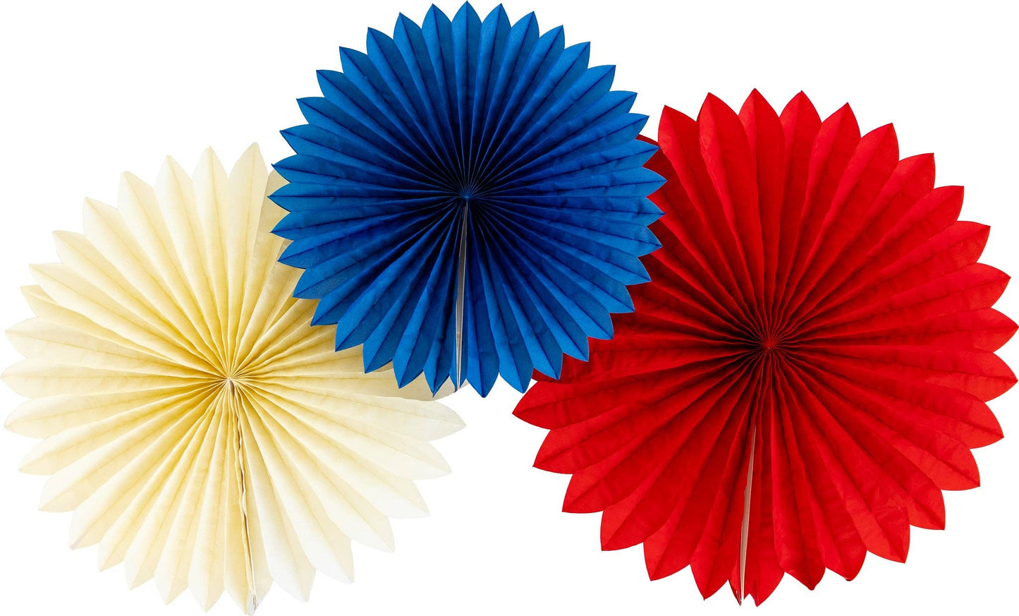 SSP1002 - Red White and Blue Tissue Party Fans - Persnickety Shop