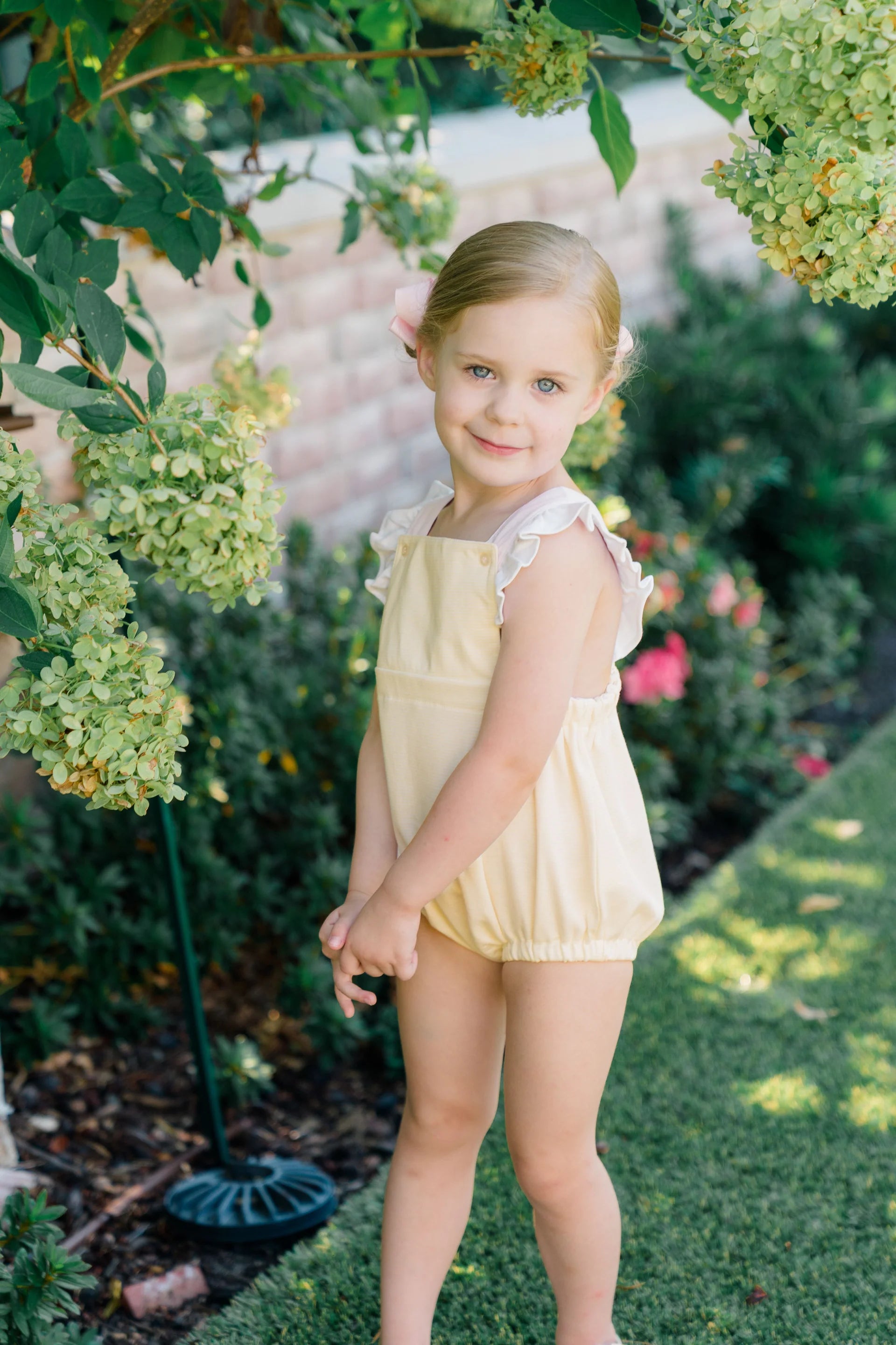 The Proper Peony | Yellow Stripe Girl Bubble - Persnickety Shop