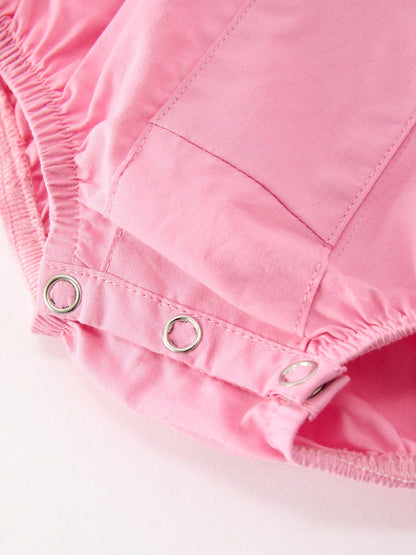 Baby Girls FALL Pink Floral Embroidered Smocked Bubble Romper: 12M