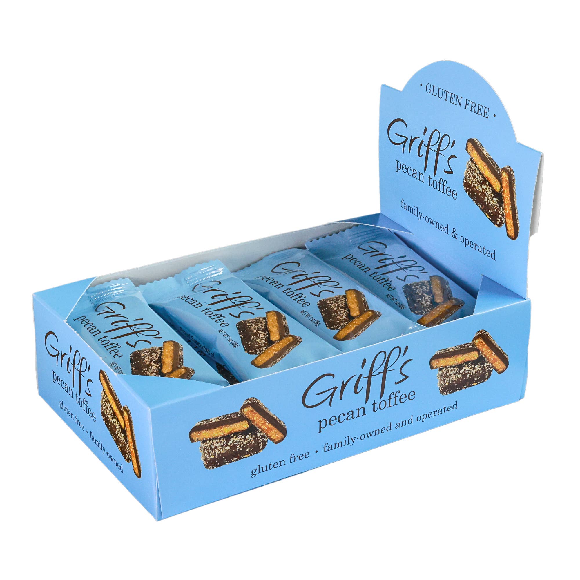 Griff's Pecan Toffee - 1oz Dark Chocolate Toffee - Persnickety Shop