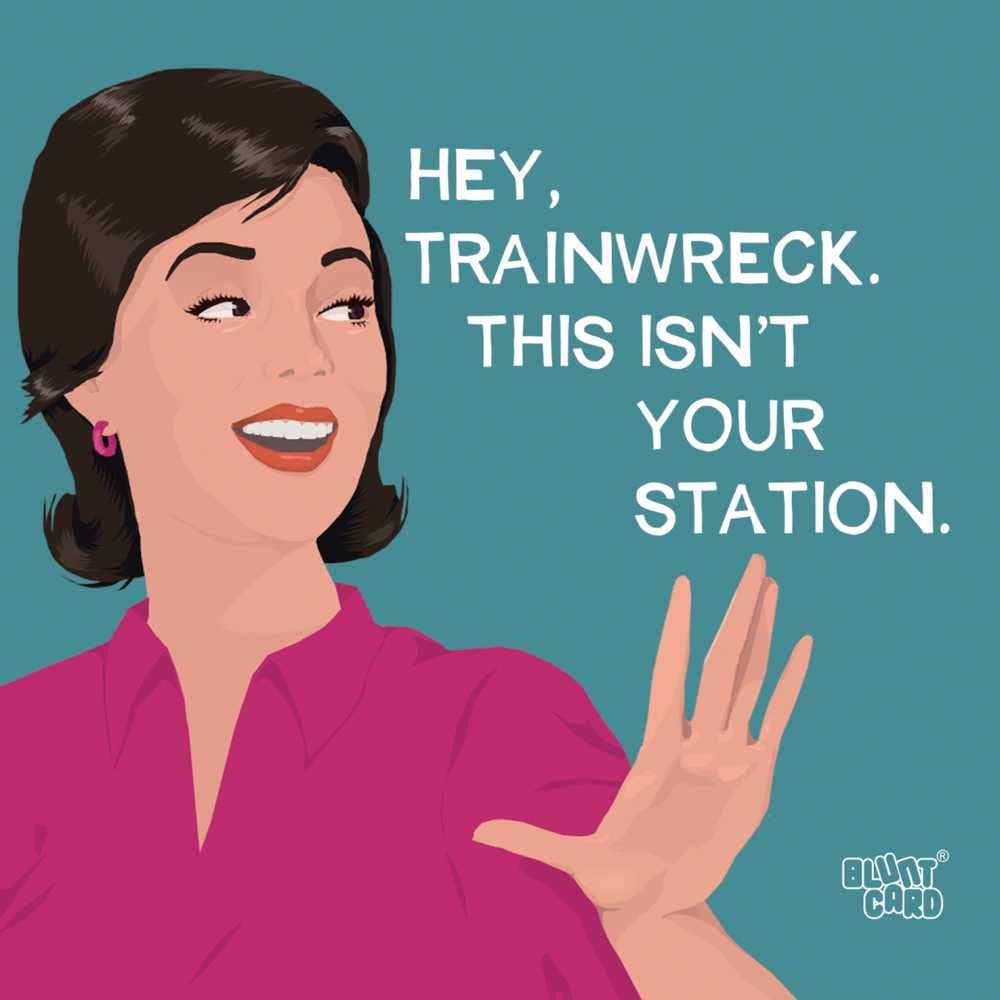 Cocktail Napkin- Hey Trainwreck - Persnickety Shop