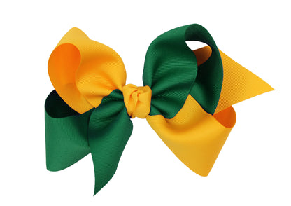 COLLEGIATE CRISSCROSS BOWS: WHITE/ CRANBERRY / 6.5" JUMBO
