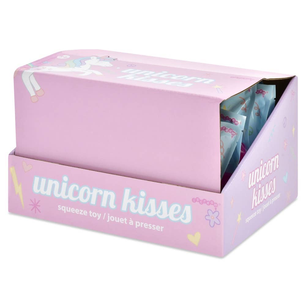 Unicorn Kisses Squeeze Toy PDQ - 12 pieces