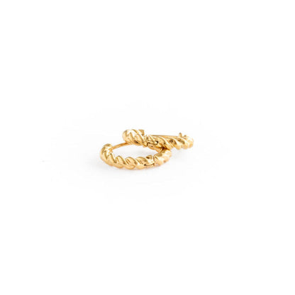 Braided Hoop Earrings - Hypoallergenic, Girl Gift: Blue / Pair